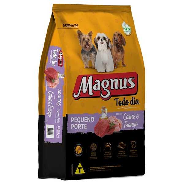 Ração Magnus Todo dia para Cães Adultos Raças Pequenas Carne – 15Kg