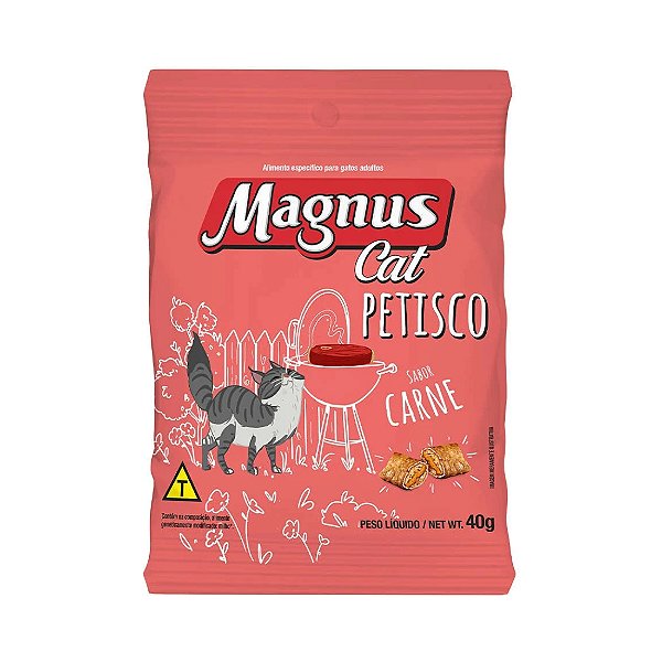 Biscoito Magnus Cat Gatos Adultos Carne 40g