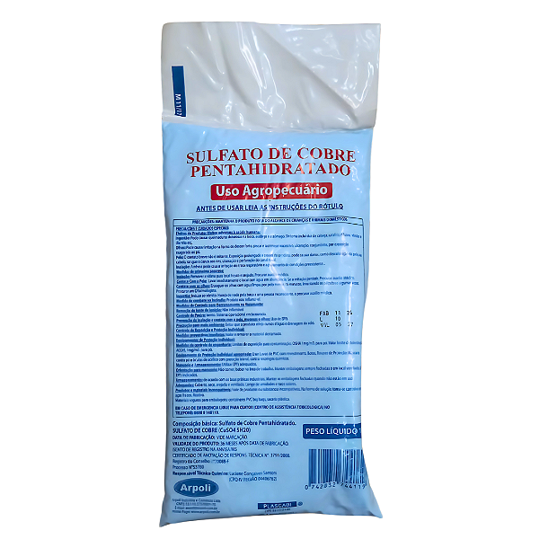 Sulfato De Cobre Arpoli 1 Kg