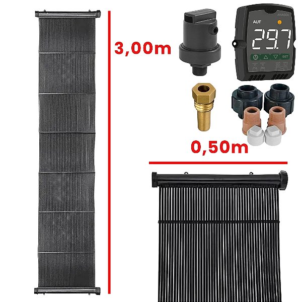 Kit Aquecedor Solar Para Piscina Temper-Pool Até 10x5 Metros (51 m²)