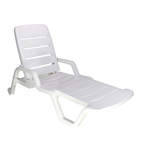 Espreguiçadeira Tramontina Leblon em Polipropileno Branco