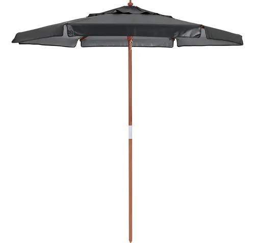 Ombrelone 2,40 Preto Madeira Bagun Modelo