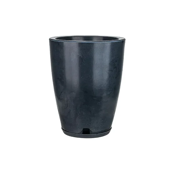 Vaso Amsterdã Marmorato 29x44 Preto