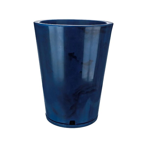 Vaso Genebra Marmorato 38x57 Azul