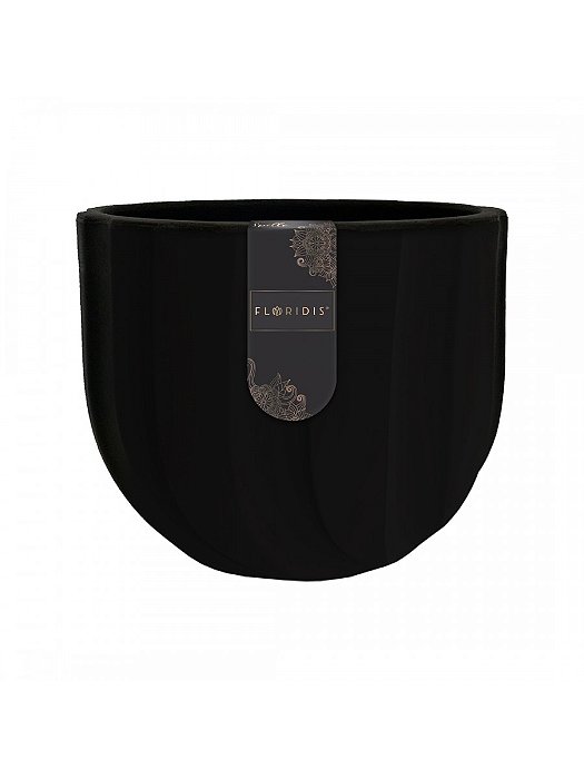 Cachepot Spello Ondulato Preto
