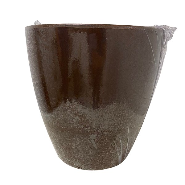 Vaso Pantanal Liso 29X34 MARROM STONE EFFECT