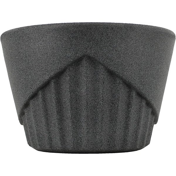 Cachepot Vitória Piramidal 15x12 Cinza Granito