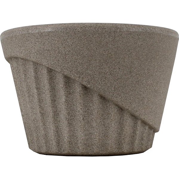 Cachepot Vitória Diagonal 15x12 Cinza Granito