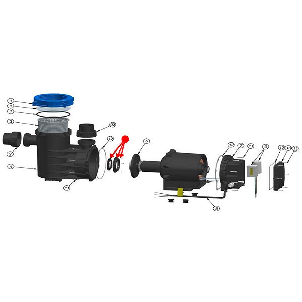 Kit Vedação Contra Fluxo Pré Filtro UF PF48 Syllent (3D1055A)