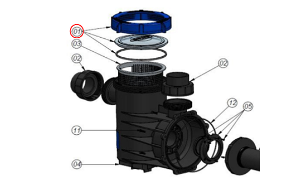 Kit Tampa do Pré-Filtro Syllent PF48 UF - 3D1053A