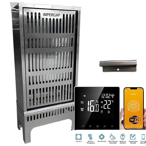 Sauna Seca Finlândia Star Smart FS6SB2 6KW 220V Bifásico Painel Smart Impercap