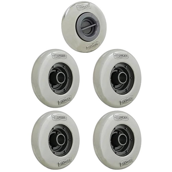 Kit 1 Dispositivo de Aspiração e 4 Retornos Inox Sodramar 50mm