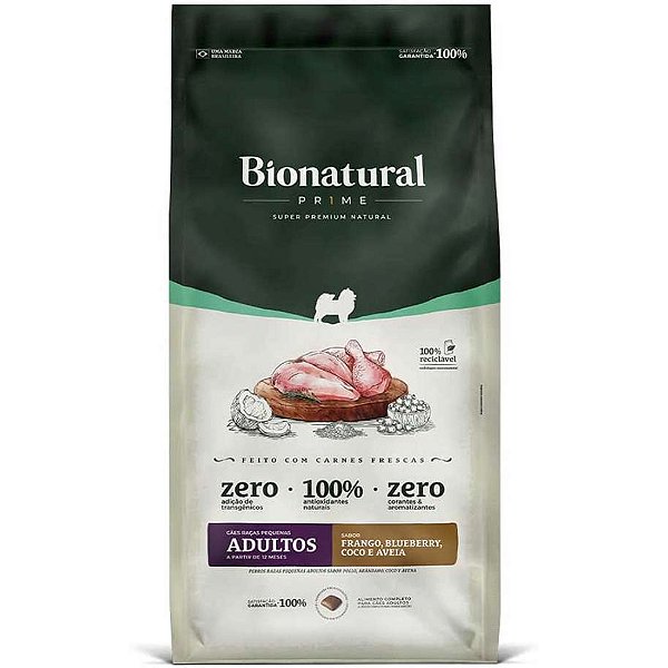 Ração Seca Bionatural Prime Frango Para Cães Adultos Porte Pequeno 2,5kg
