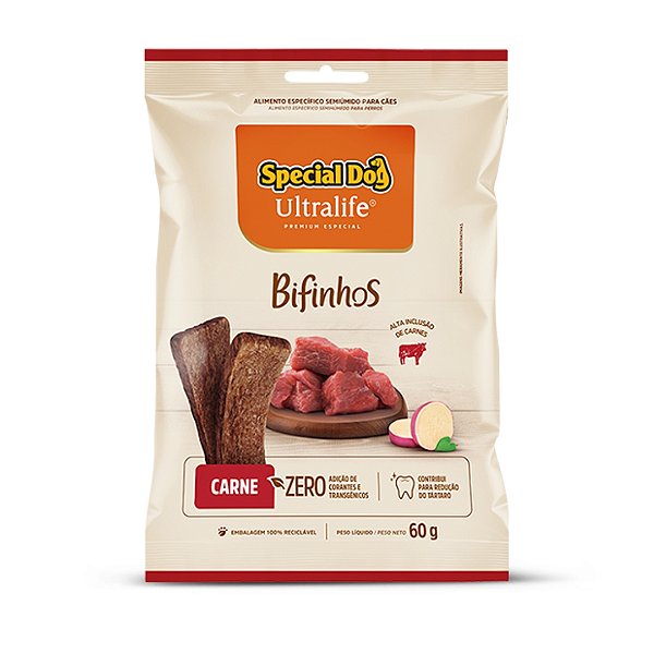 Special Dog Ultralife Bifinhos Carne 60g