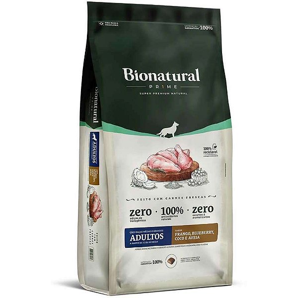 Ração Seca Bionatural Prime Frango para Cães Porte Médio e Grande 15Kg