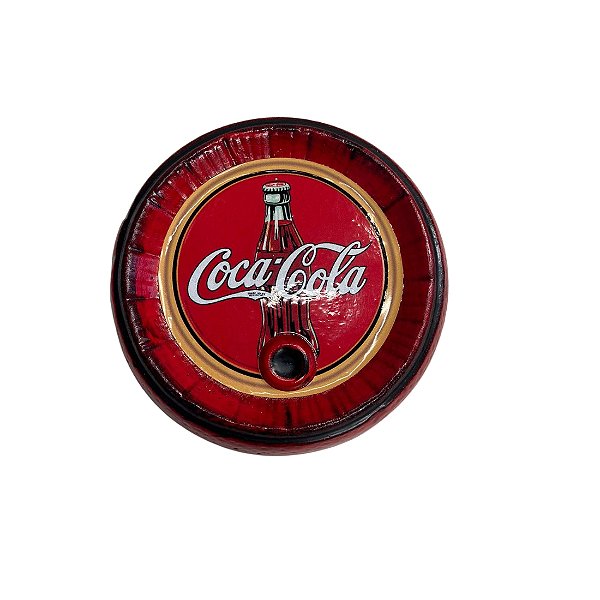 Tampa Barril Gesso Decorativo Coca-Cola