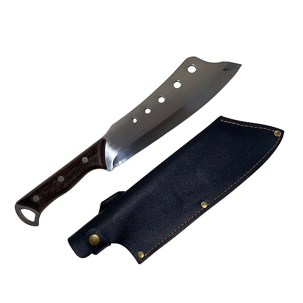 Cutelo Aço Carbono Artesanal Lâmina 20,5cm