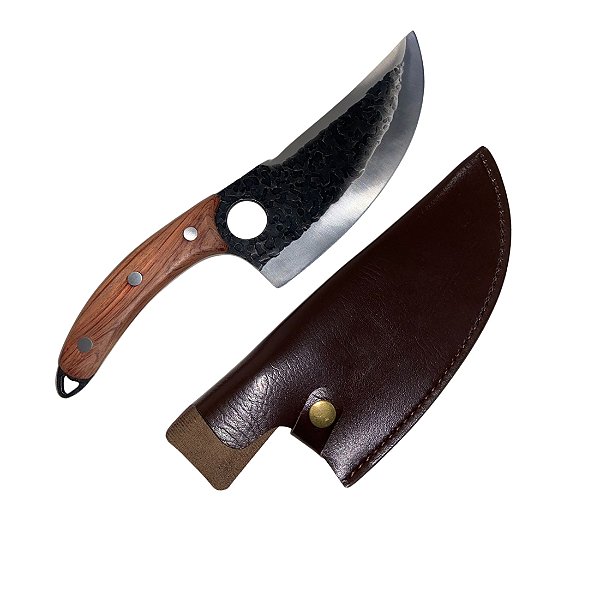 Cutelo Aço Carbono Artesanal Lâmina 17cm