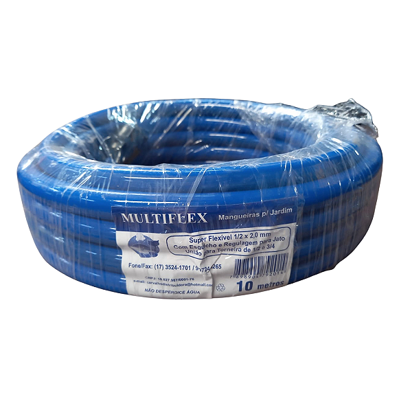 Mangueira Recapada Azul para Jardim 10M Multiflex