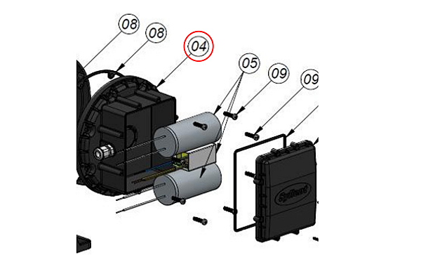 Tampa com Caixa de Borne Bomba Syllent UF - HI48 (3D1056A)