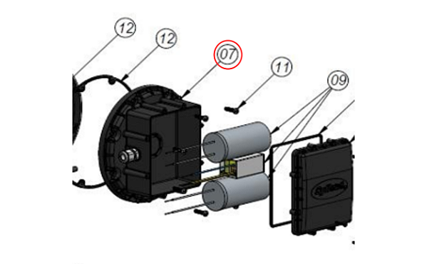 Tampa com Caixa de Borne UF - PF48 (3D1056A)