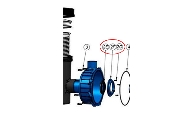 Kit Vedação Contra Fluxo Bomba Syllent PF42 AS1 (3D1002A)