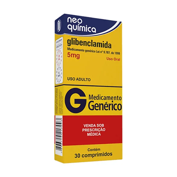 Glibenclamida 5mg C/30 Comprimidos Neo Química