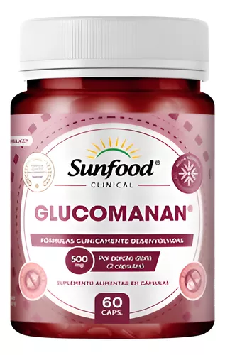 Glucomannan 500mg 60 Capsulas Sunfood Clinical