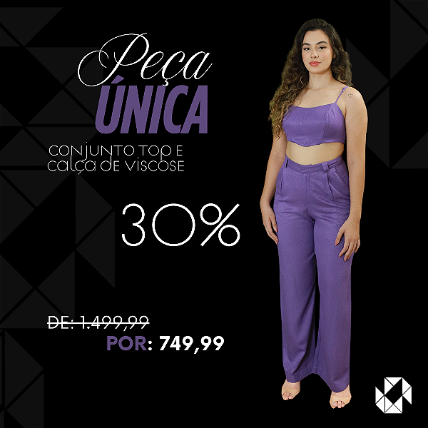 CONJUNTO TOP E CALÇA DE VISCOSE
