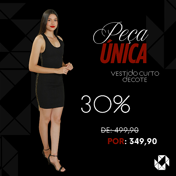 VESTIDO CURTO DECOTE