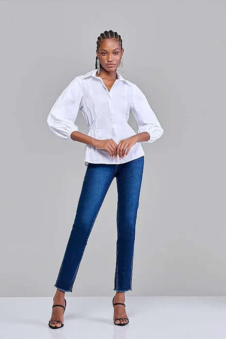 Calça Skinny Jeans Feminina Patogê Cintura Super Alta