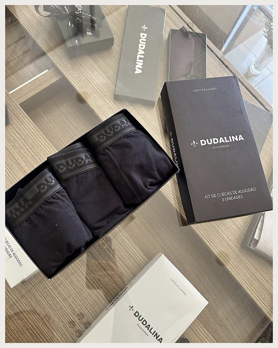 Kit 3 Cuecas Dudalina Black
