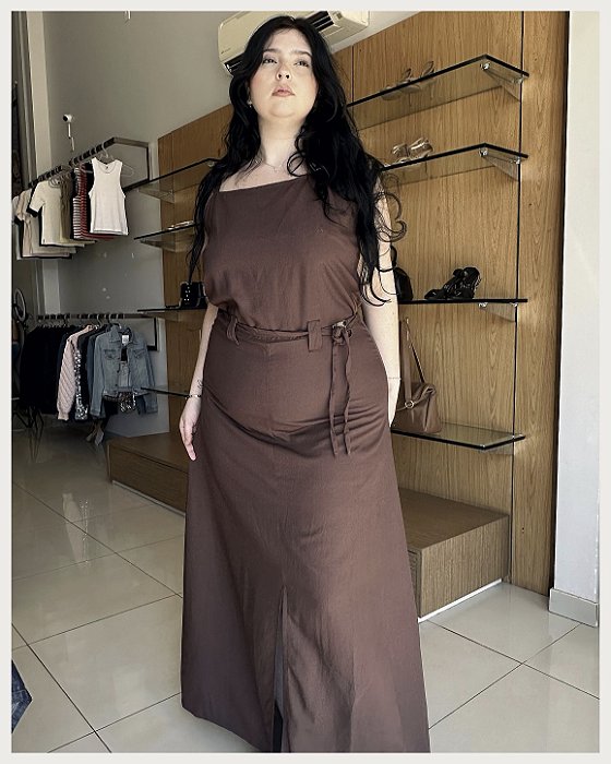 Vestido Longo Marrom