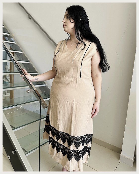 Vestido Rendas Pingente