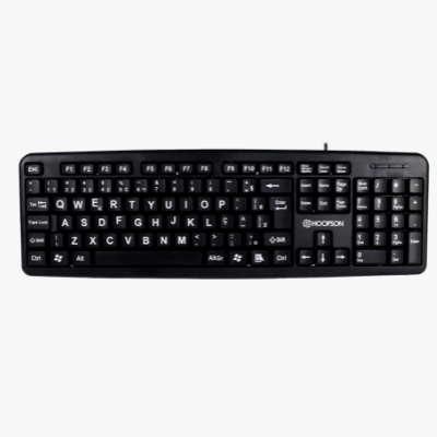 Teclado Hoopson USB, Preto, ABNT2, Teclas Grandes - TPC-058G