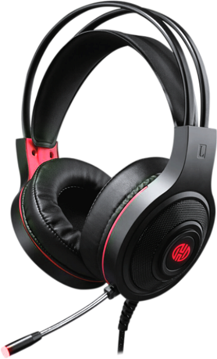 Headset Gamer Hoopson, LED Vermelho, USB, Microfone LED, Driver 40MM, Preto - F-101-VM