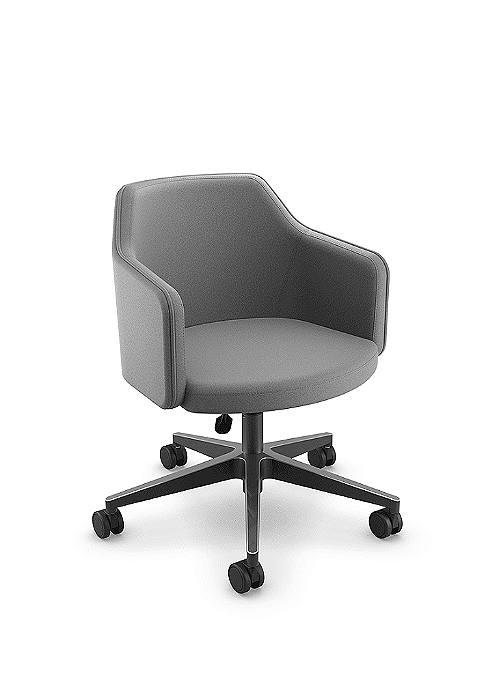 POLTRONA REUNIÃO CAVALETTI DUO -BASE TWIN COM RODÍZIOS