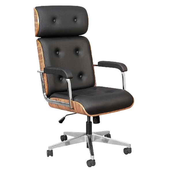 Potrona Presidente Roma Relax Base Cromada