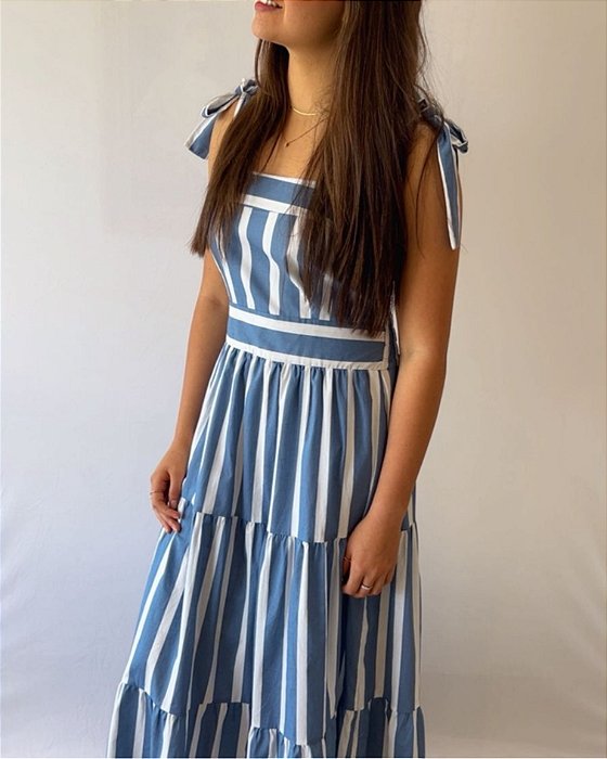 Vestido Nice listrado azul