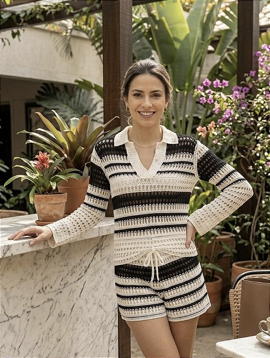 Conjunto Livia Crochê