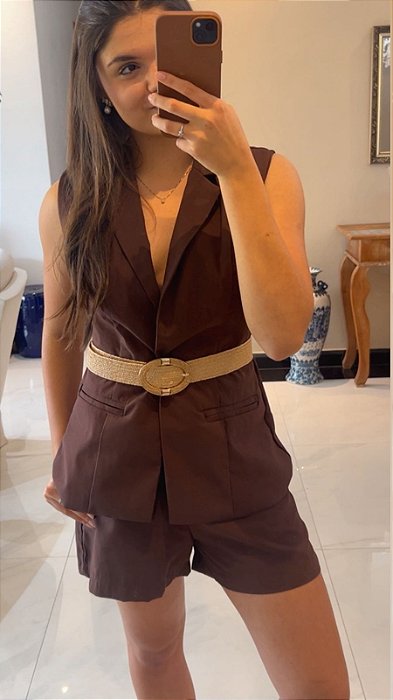 Shorts Donatella Marrom