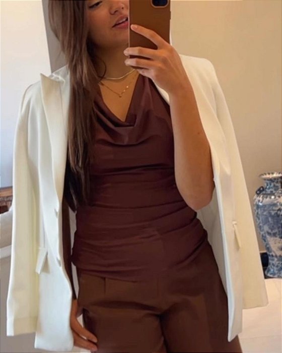 Blusa Degagge MJ marrom