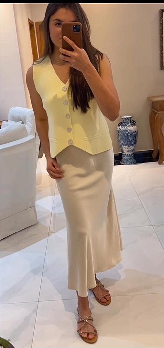 Saia Acetinada Lavans off white