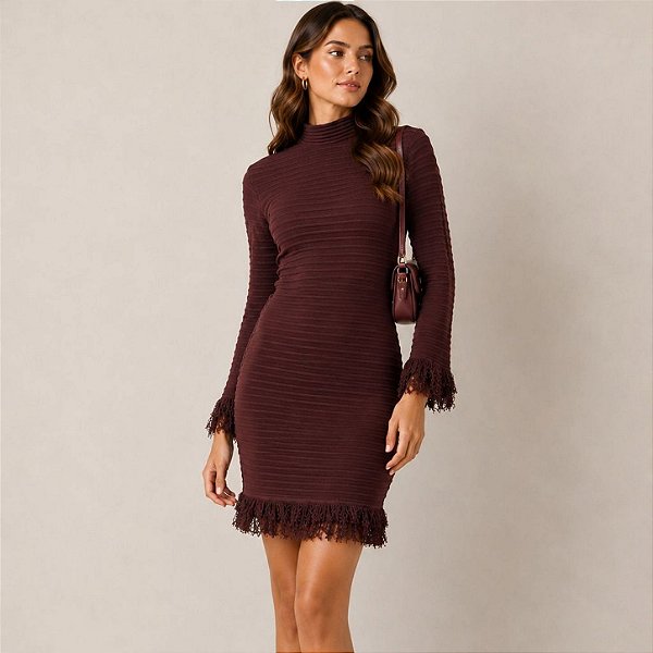 VESTIDO JADE vinho