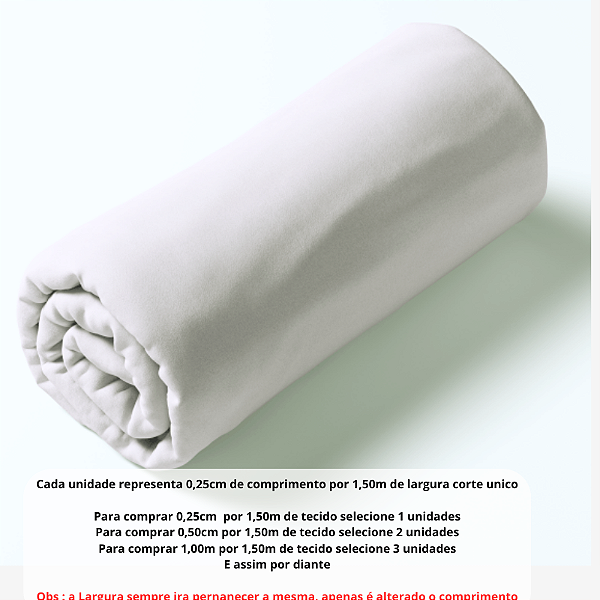 Tecido Tricoline Liso  Branco 100% algodão pré lavado