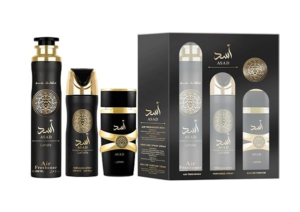 kit Asad Lattafa 3 pçs