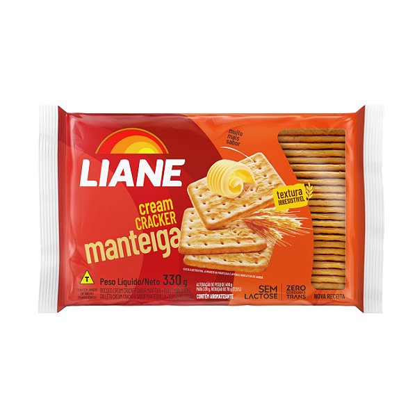 Biscoito Cream Cracker Manteiga 330G - LIANE