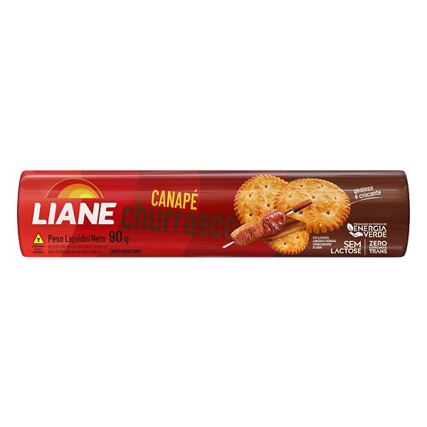 Biscoito Cracker Sabor Churrasco 90G - LIANE