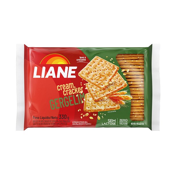 Biscoito Cream Cracker Gergelim 330G - LIANE