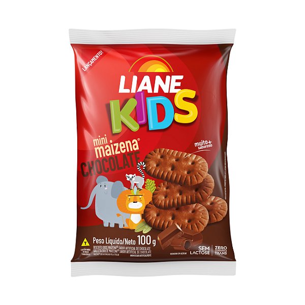 Biscoito Maizena Mini Kids Chocolate 100G - LIANE